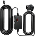 Dash Cam OBD Hardwire Kit Power Cable Type USB C Port | 10.5FT 12V-24V To 5V,for Dash Camera Three-Level Low Voltage Protection for Car Drivers Vehicle Dash Cam Power Cable - Black