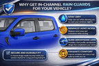 2019-2026 in-Channel Rain Guards for Dodge Ram 1500 Side Window Visor Deflectors Crew Cab Only Tinted Vent Shade Protectors 2020 2021 2022 2023 2024 2025