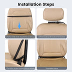 Car Seat Protector Large Kick Mat 2 Pack Durable Water Resistant Auto Seat Back Covers with 2 Mesh Pockets Protection Against Dust Mud Scratches (Dark Gray, 2-Pack)