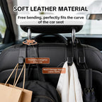 Car Seat Headrest Hooks for Purses and Bags, 4-Pack Heavy Duty Car Seat Hooks with Anti-Slip Pad, Universal Car Backseat Organizer Hanger Accessories for Grocery Bags (Black)