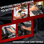 12 Pack Microfiber Cleaning Cloth for Cars, 12" X 12" Car Microfiber Towels, Soft, Absorbent and Lint Free Cleaning Cloth, Premium Wash Cloth for Car,Window and Household, Dark Grey