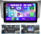 5Ghz WiFi [4G+64G] Android 15 Car Radio for Nissan Sentra 2013-2017 Car Stereo with Wireless Carplay/Android Auto, 10 Inch HD Touch Screen with GPS Bluetooth FM/RDS EQ SWC Backup Camera MIC