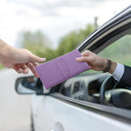 2Pack Car Registration and Insurance Holder,Car Document Holder for Cards License with Magnetic Shut,Vehicle Glove Box Car Organizer for Documents, Cards, License(Purple)