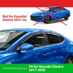 Goodyear Shatterproof in-Channel Window Deflectors for Hyundai Elantra 2017-2020, Rain Guards, Window Visors for Cars, Vent Deflector, Car Accessories, 4 pcs - GY003459LP