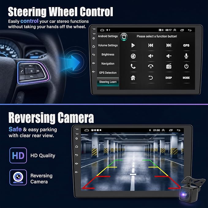 2G 64G for Hyundai Elantra 2011 2012 2013 Android Car Stereo, 9 Inch Touch Screen Car Radio with Wireless CarPlay Android Auto MirrorLink GPS WiFi FM HiFi Steering Wheel Control+AHD Backup Camera