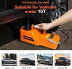 12V DC Heavy Duty 15 Ton 33000lbs Hydraulic Car Floor Jack with LED Light Electric Car Jack for SUV and RV, Trucks, Sedan, Van