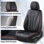 Coverado Seat Covers, Car Seat Covers Front Seats, Black Car Seat Cover, Waterproof Automotive Seat Covers, Seat Cushion, Front Car Seat Covers Leatherette Car Seat Protector Universal Fit Most Cars