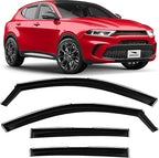 Voron Glass in-Channel Extra Durable Rain Guards for Dodge Hornet 2023-2026, Window Deflectors, Vent Window Visors, 4 Pieces - 200707