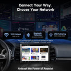 A5L 10 inch Android Double DIN & Single DIN Car Stereo, Floating QLED Touchscreen, Wireless Carplay & Android Auto, WiFi/USB/Bluetooth Tethering, Backup Cam, HDMI Out, DSP, ChatGPT AI