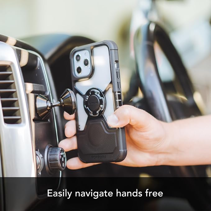 Adjustable Magnetic Car Mount, 360 Degree Swivel with 3M VHB Tape, Cell Phone Holder, Aluminum Dashboard Phone Mount Stand for Truck Car & Van (Black)