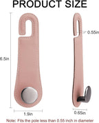 Leather Car Seat Storage Hanger, 2 Pack Stylish Hooks for Purses Bags, Coats Umbrellas, Pink