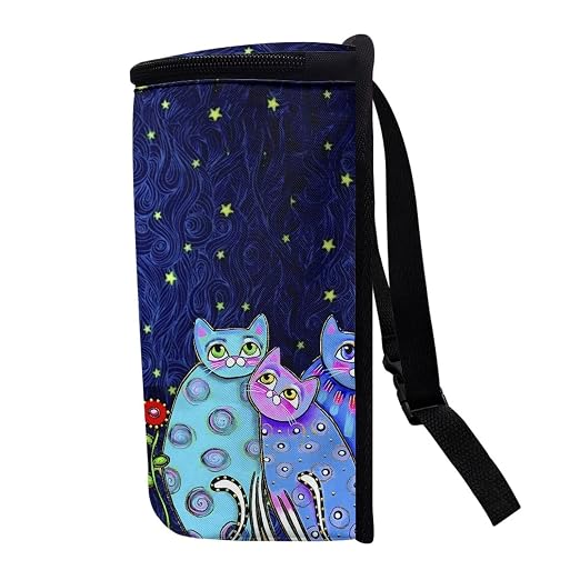 Galaxy Cat Print Car Trash Can with Lid, Leak Proof Auto Trash Bag Hanging Vehicle Garbage Can Multipurpose Storage Container for Back Seat Road Trip