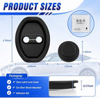 8PCS Car Door Lock Cover/Car Door Slam Stopper,Full Adhesive Backing Cars Doors Latch Cover Provides Cushioning Protection,Upgraded Silicone Cars Doors Lock Protector Kit