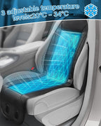 GPUTEK Liquid Cooling Car Seat Cover, 12V-24V Active Cooling Seat Cushion with 3 Cooling Modes, Quiet Seat Cooler, for Car SUV Truck