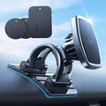 Magnetic Car Phone Mount for iPhone and Android with 6 Magnets and Adjustable Arch Design, Black