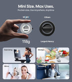 Vacuum Magnetic Phone Holder for Car for Magsafe [80LBS Suction & 3000gf Magnetic] 360° Adjustable Car Phone Mount, for iPhone 17 Pro Max 16 15 14 13 12 Air Plus, Silver