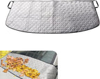 Car Windshield Cover, Anti-Snow and Anti-Debris Front Windshield Protector, Easy-to-Store Rain Gutter Shield for Blocking Leaves Rainwater Gravel, for Cars SUVs Autumn/Winter (Silver)