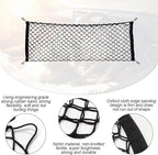 Car Rear Cargo Net, Adjustable Elastic Storage Organizer Net, Trunk Cargo Storage Net, Universal Fit for Car, Vehicle, SUV (35.4" x 11.8")