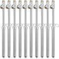 10 Pack Tire Pressure Gauge Silver Heavy Duty Air Pressure Tire Gauge Dual Head Semi Truck Tire Pressure Gauge Range 10-150 Psi, Extended Tube Tire Gauge Suitable for Semi Truck, and Bus