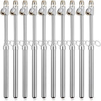 10 Pack Tire Pressure Gauge Silver Heavy Duty Air Pressure Tire Gauge Dual Head Semi Truck Tire Pressure Gauge Range 10-150 Psi, Extended Tube Tire Gauge Suitable for Semi Truck, and Bus