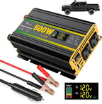 500 Watt Power Inverter for Vehicles, Car Power Inverter with 2 AC Outlets/Cigarette Lighter/PD 36W USB-C/QC 18W Port/LED Display, Inverter 12V to 110V for Truck/Car/Laptop/Camping with Surge 1000W