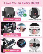 【85+LBS Strongest Suction & Military-Grade Ultimate Car Phone Mount【Patent & Safety Certs】 Cell Phone Holder for Dash Windshield Vent for iPhone 17 Pro Max Automobile Accessory Kits,Light Pink
