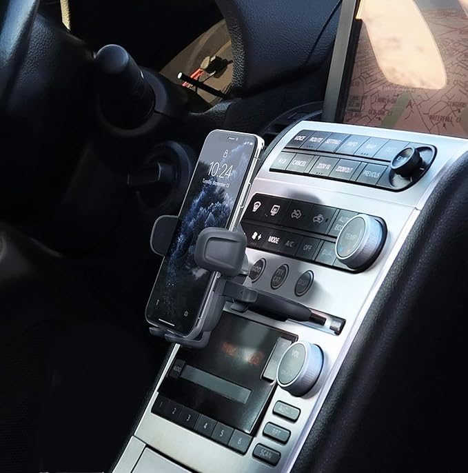 Easy One Touch Signature CD Slot Mount - Universal Car Phone Holder for iPhone, Google, Samsung, Moto, LG, and all other Smartphones