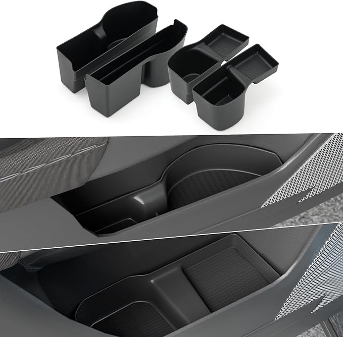 Door Side Storage Tray Compatible with 2023-2025 2026 Honda CRV (Not for Hybrid) Side Door Storage Box Organizer Car Side Phone Pocket TPE Front & Rear 4PCS for 2024 CR-V Accessories