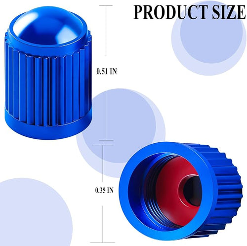 15PCS Tire Valve Stem Caps, Corrosion Resistant, with O Rubber Ring, Airtight Seal Heavy Duty Dustproof Tire Valve Stem Covers for Cars, SUV, Trucks, Bikes, Motorcycles, Bicycles(Blue)