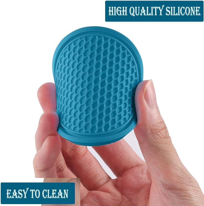 Car Cup Coaster, 4PCS Universal Non-Slip Cup Holders Embedded in Ornaments Coaster, Car Interior Accessories, Light Blue