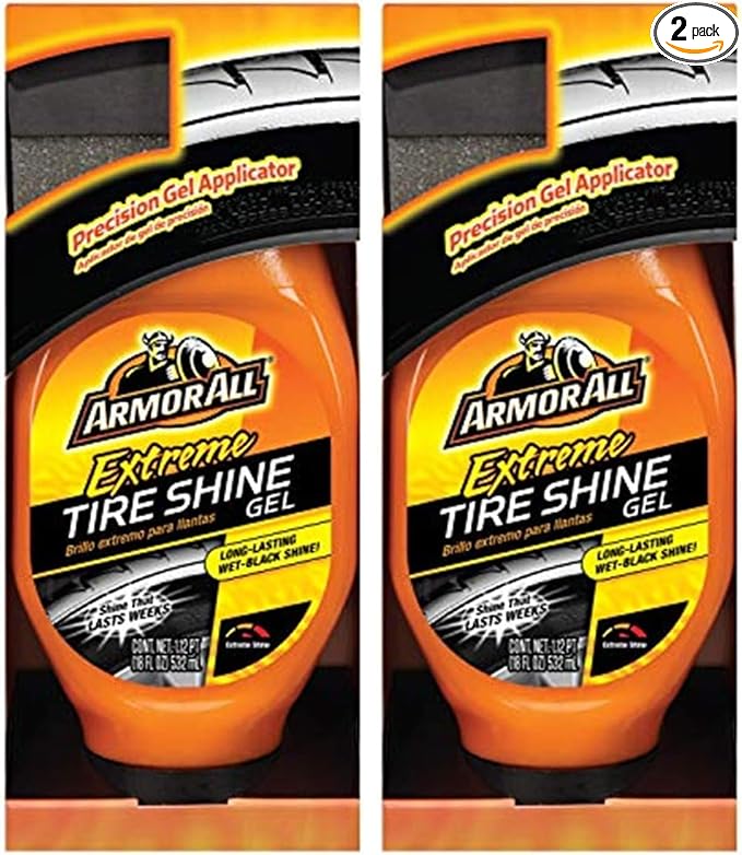 Extreme Tire Shine Gel, Restoring Color and Tire Protection, 18 Fl Oz (Pack of 2)
