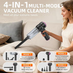 Handheld Vacuum Cleaner Cordless, 23000Pa Powerful Car Mini Vacuum Cleaner, Rechargeable Portable Lightweight dust Catcher for Home Car Carpet Stairs Pet Hair Deep Cleaning（Black-Purple）