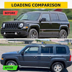 Side Window Visors Wind Vent Deflector fit for 2007-2018 Jeep Patriot, 4pcs Out-Channel Tape-On Dark Smoke Nice Shade Sun Rain Guards Set 94359