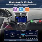4G+128G Car Stereo for 2012 2013 2014 2015 2016 2017 Hyundai Accent Radio Android 15 CarPlay Android Auto GPS Bluetooth 9 Inch in-Cell 1280 * 720 Touch Screen Head Unit with Backup Camera