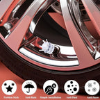 4PCS Crown Bling Tire Stem Valve Caps, Crystal Diamond Car Wheel Tire Valve Caps Universal Copper Core Stem Covers for Cars, SUV, Trucks, Bikes, Motorcycles, Bicycles (White & Silver)