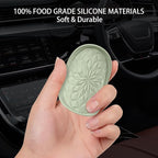 ME.FAN Car Coasters for Cup Holders [4 Pack] - 2.75In Silicone Auto Mug Mats - Universal Non-Slip Recessed Car Interior AccessoriesDesert Sage