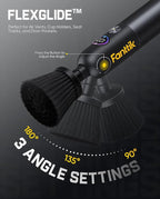 Fanttik Flip G10 Nano AutoCare Cordless Electric Car Interior Detailing Brush, Dual-Speed with 8 Brush Heads, Adjustable Angle & Smart Display, IPX7 Waterproof for Deep Car Cleaning