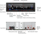 KMM-BT270U Bluetooth Digital Media Car Stereo Receiver with USB Port – AM/FM Radio, MP3 Player, High Contrast LCD, Detachable Face Plate, Single DIN, 13-Band EQ
