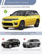 in-Channel Window Rain Guard for Fit for Jeep Grand Cherokee 5 Seats(Not for L 7 Seats) 2022-2025 Rain Guards Side Window Visors low profile Vent Visor Window Deflectors Vent Shades Accessories
