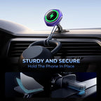 for MagSafe Car Mount Charger, 15W Fast Charging Magnetic Wireless Car Charger Phone Holder Mount Fits iPhone 15 Pro Max Plus 14 13 12 Mini MagSafe Case - Purple