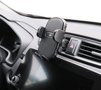 Dashboard Car Phone Holder Mount with Microfiber Cleaning Towel - 360 Rotation Suction Cup Cellphone Mount for Windshield & Vent - Universal & Hands Free Cell Phone Holders for Your Car - Black