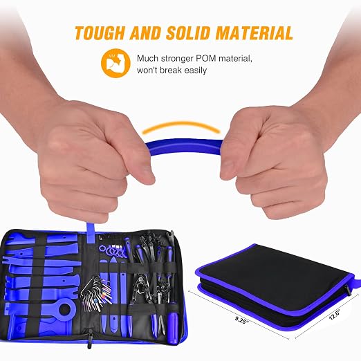 238Pcs Trim Removal Tool, Auto Push Pin Bumper Retainer Clip Set Fastener Terminal Remover Tool Adhesive Cable Clips Pry Kit Car Panel Radio Removal Auto Clip Pliers