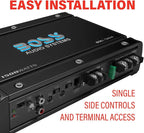 OX1.5KM Monoblock Car Amplifier – 1500 High Output, 2-8 Ohm Stable, Low/High Level Inputs, Low Pass Crossover, Bass for Subwoofer