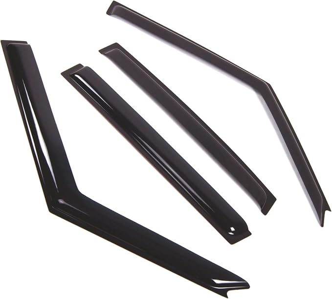 WD2-516 Dark Smoke 4 Pcs Set Window Visor (Outside Mount) Deflector Rain Guard Compatible with 1994-1998 Land Discovery