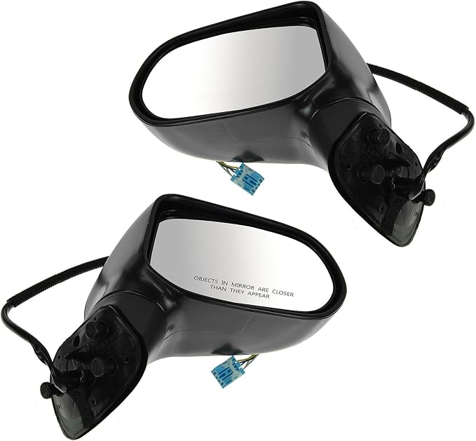 2 Piece Driver and Passenger Side Mirror Assembly Set Electric Adjustment Heated No Memory Black Compatible with 2007-2011 Honda Civic HO1320243 HO1320260 HO1321243 HO1321260