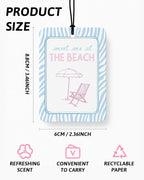 Pink and Blue Beach Car Air Freshener 4 Pcs Coconut Scented, Coastal Bikini Pearl Shell Car Accessories Mirror Decor for Women, Girly Beachy Hanging Air Freshener for Cars Closet Drawer Books