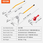 Steel Tire Mount Demount Tool 22.5" to 24.5" Semi Tire Changing Tool with Extra Bead Holder, Tubeless Truck Bead Breaker Manual Tire Changing Tools for Car Repairing (Yellow)