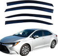 Exterior Tape-On Rain Guards Window Visors for Toyota Corolla Sedan 2020-2025 | Window Wind Deflectors Vent Visors Shade for 20-25 Corolla Sedan | 4-Piece Set | UV Protection & Reduced Wind Noise