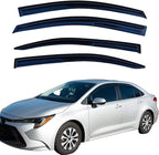 Exterior Tape-On Rain Guards Window Visors for Toyota Corolla Sedan 2020-2025 | Window Wind Deflectors Vent Visors Shade for 20-25 Corolla Sedan | 4-Piece Set | UV Protection & Reduced Wind Noise