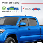 Goodyear Shatterproof in-Channel Window Deflectors for Trucks Toyota Tacoma 2016-2023 Double Cab, Rain Guards, Window Visors, Vent Deflector, Truck Accessories, 4pcs - GY008025